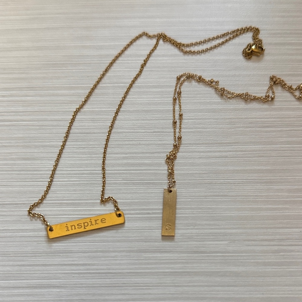 S Initial & Gold 'Inspire' Necklace